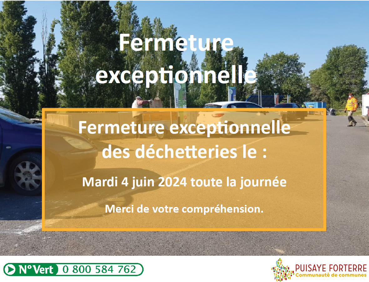 flyer fermeture exceptionnelle déchetteries